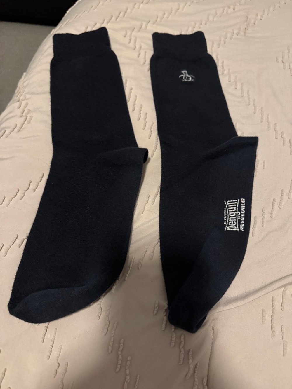 Original Penguin Men's Navy Dress Socks with Logo